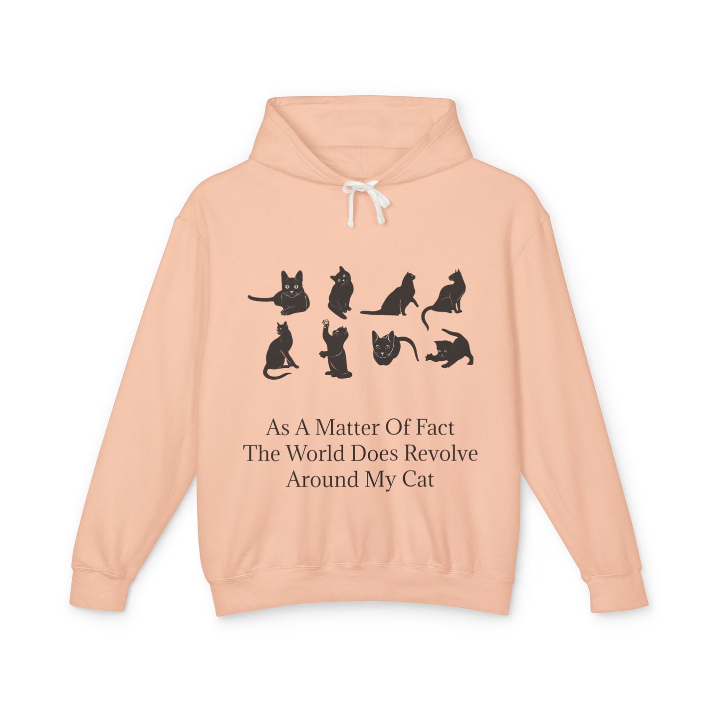 Matter Of Fact Cat Unisex Lightweight Hoodie