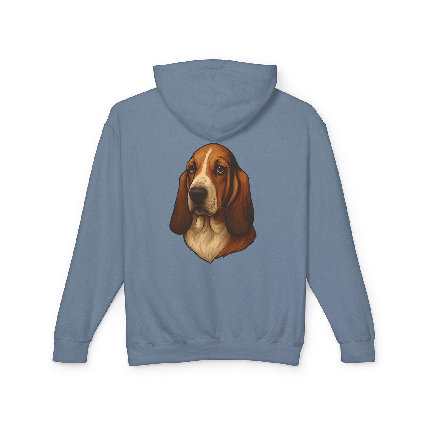Basset Hound Head Unisex Lightweight Hoodie