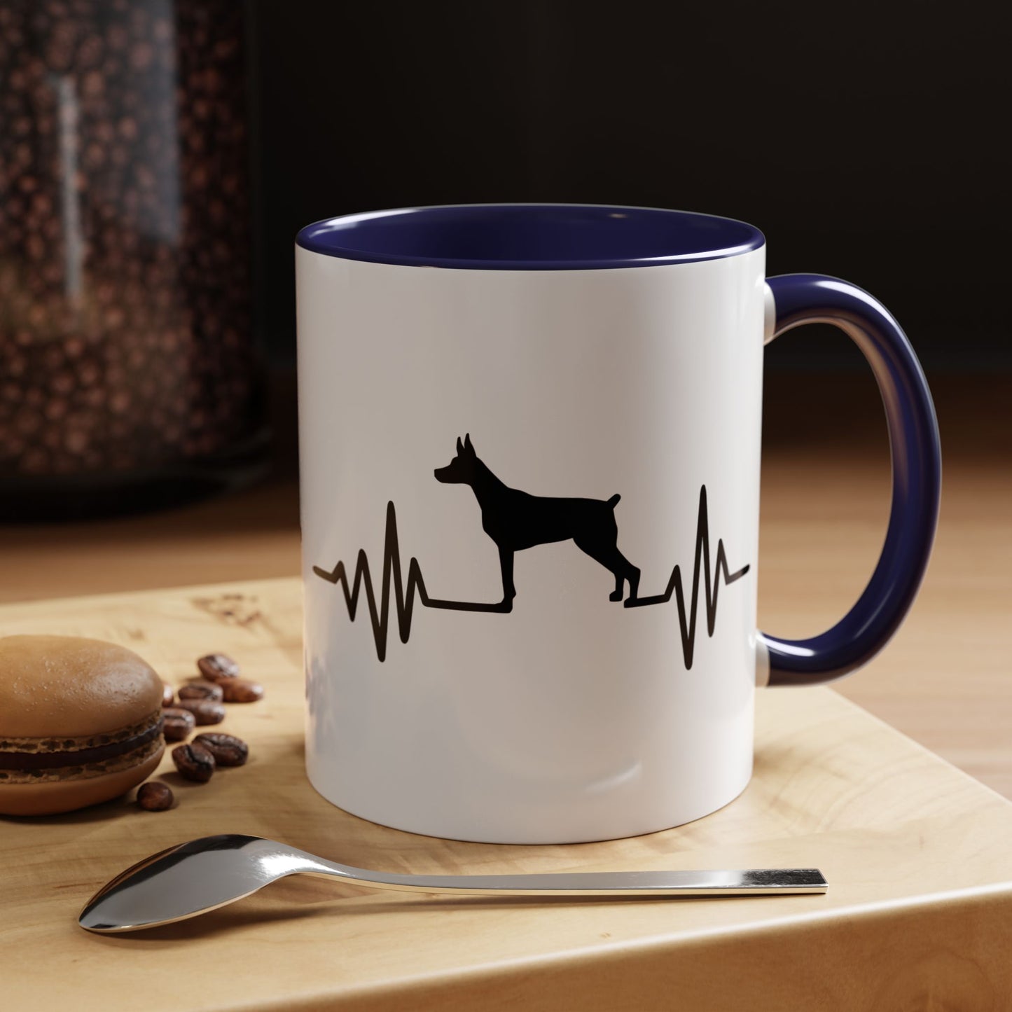 My Heart Beats For Dobermans 2-Tone Coffee Mug