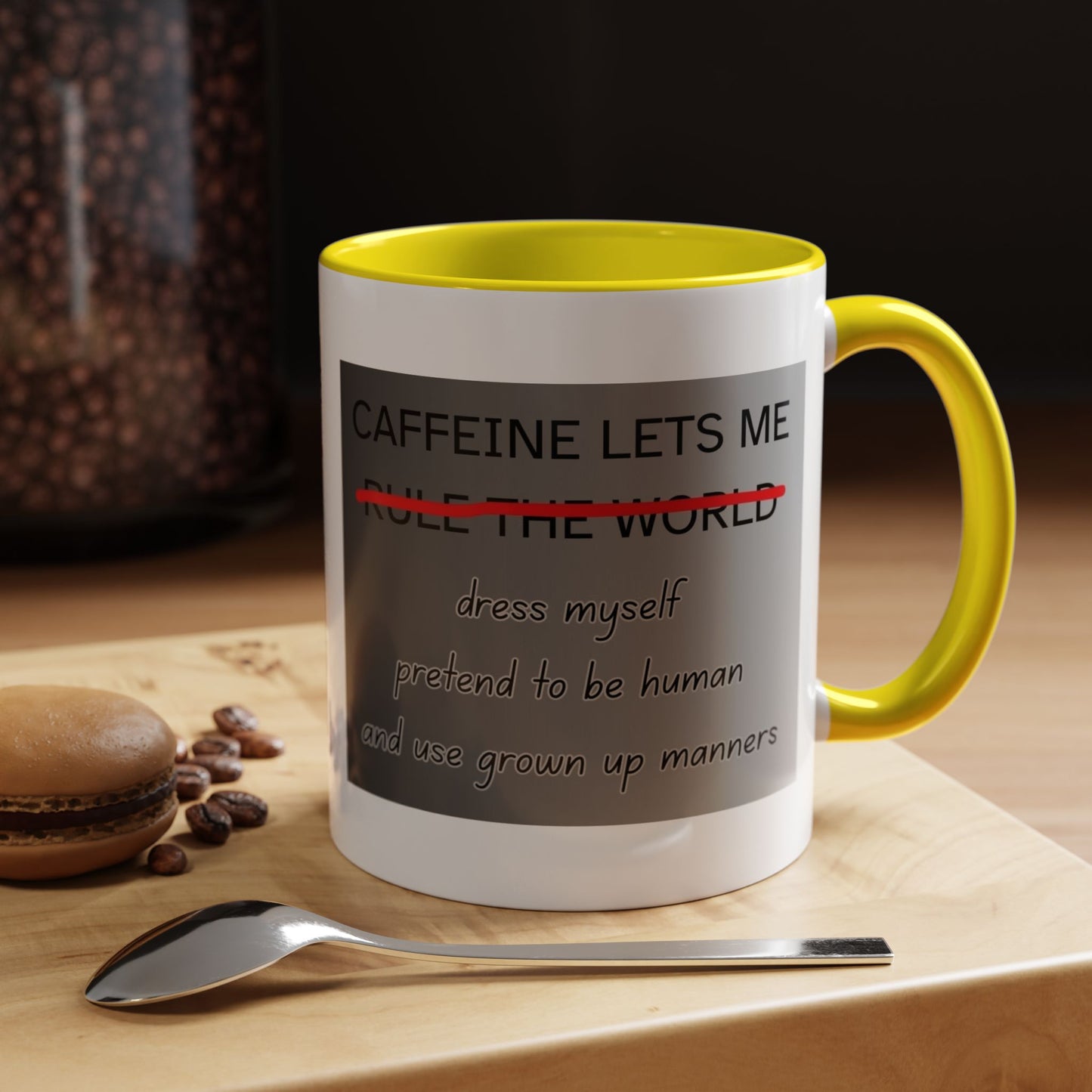 Caffeine Lets Me 2-Tone Coffee Mug