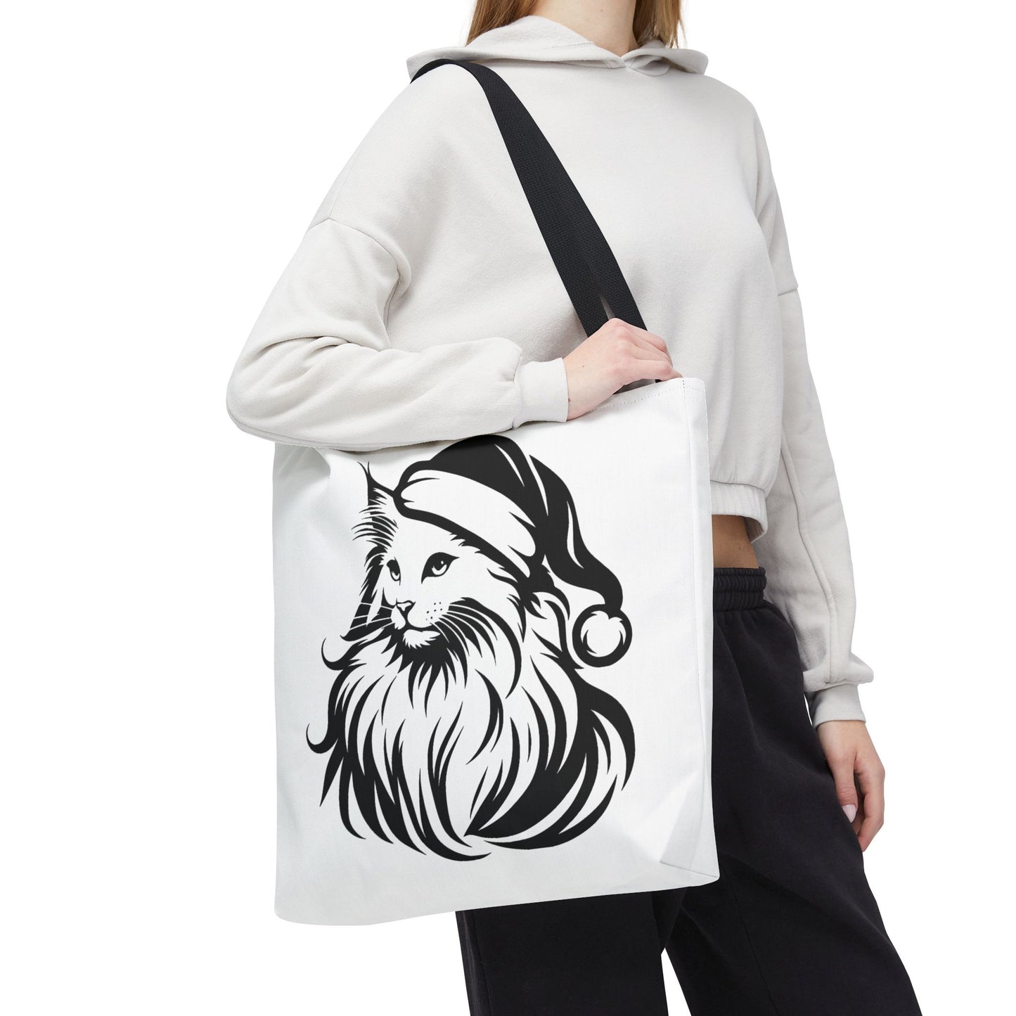Santa Paws Cat Tote Bag