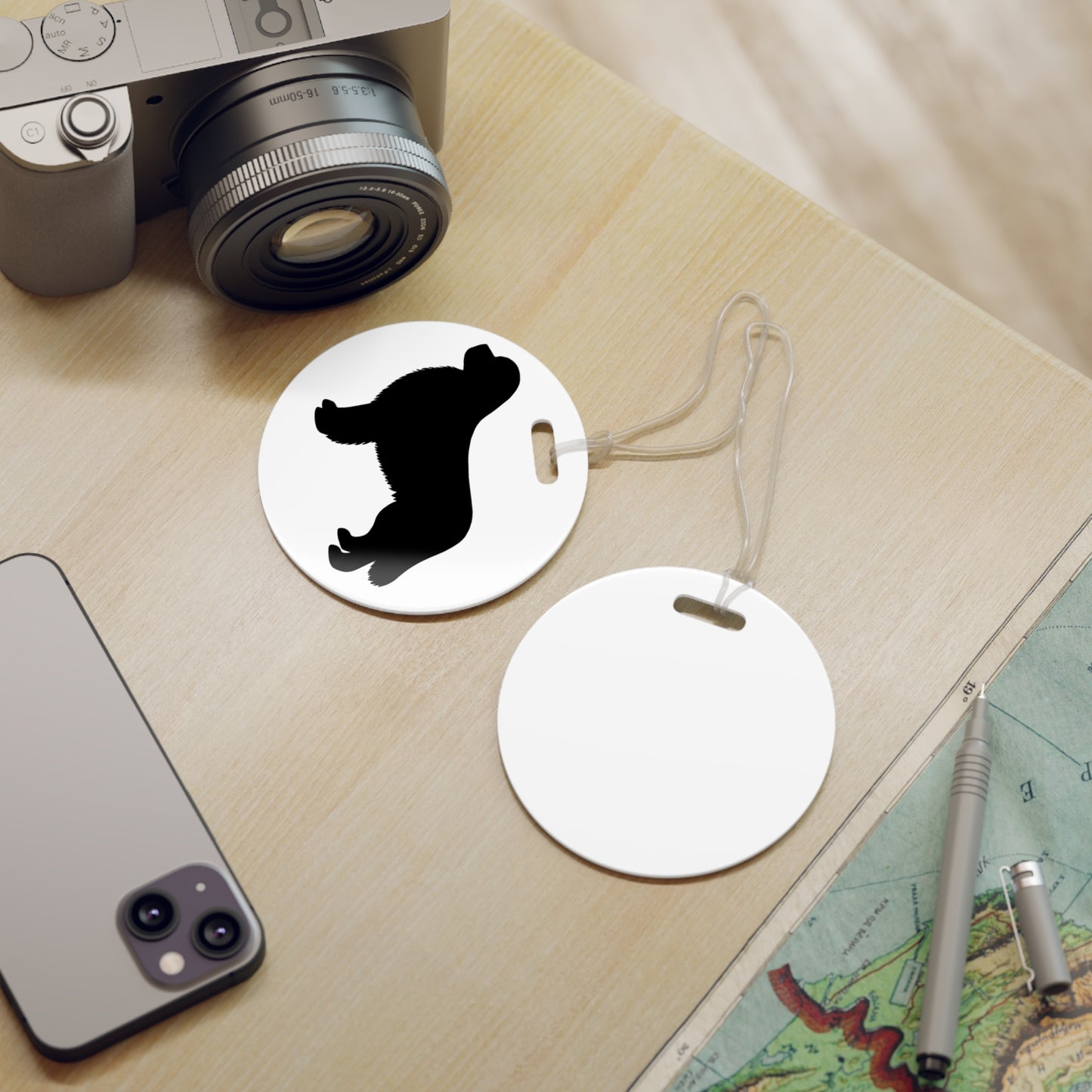 Newfie Silhouette Luggage Tag