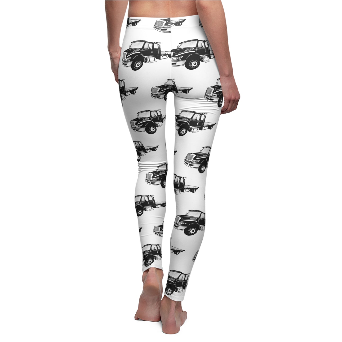 Flatbed Tow Truck Women's Ankle Leggings