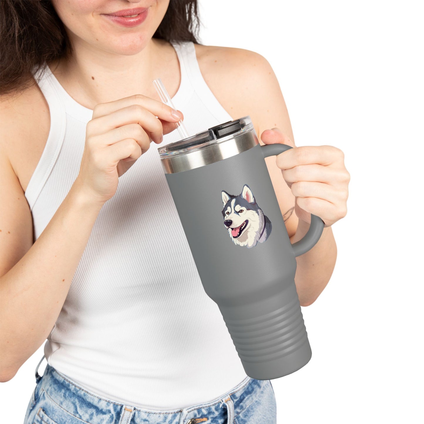 Malamute Head Insulated Travel Mug