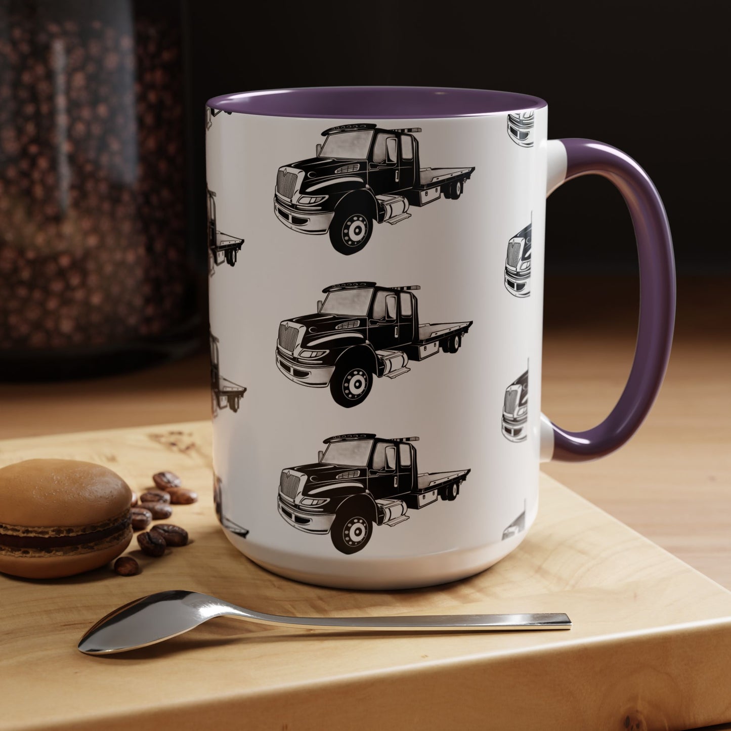 Flatbed Tow Truck 2-Tone Coffee Mug
