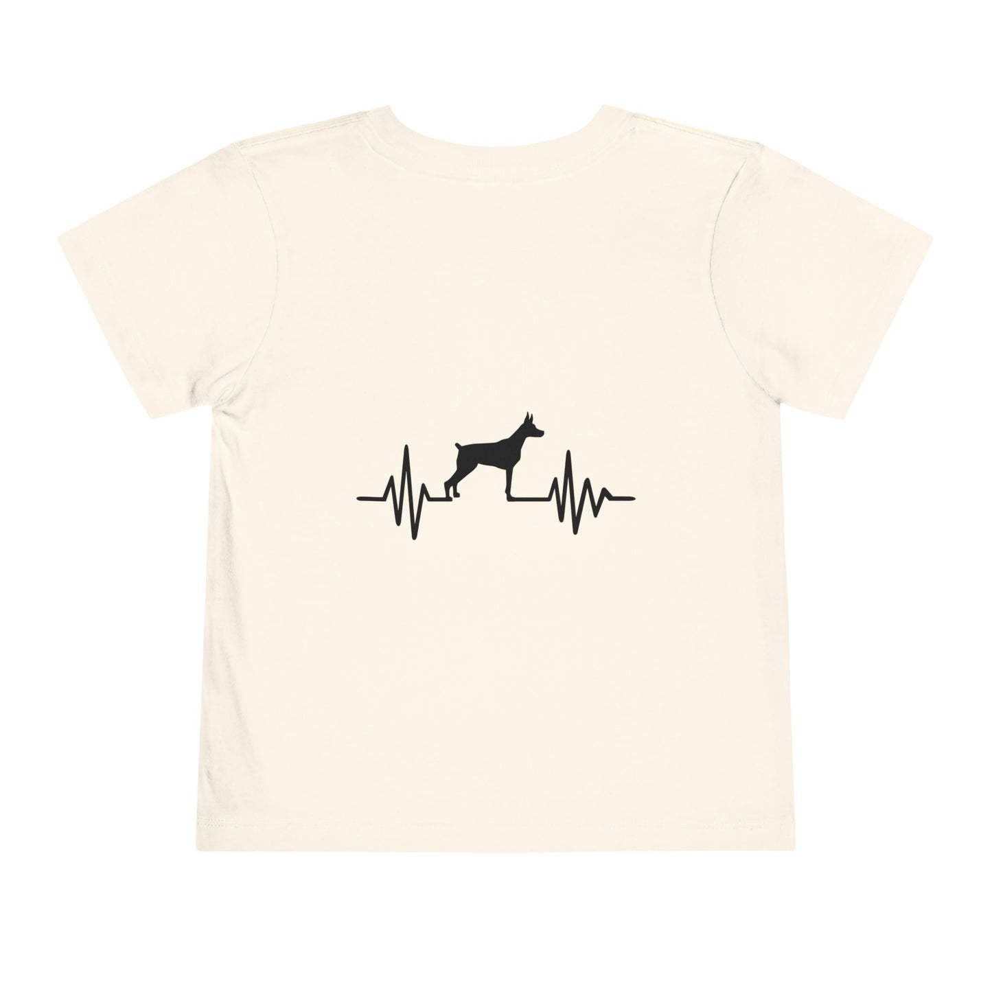 My Heart Beats For Dobermans Toddler Unisex Short Sleeve Crewneck Tee