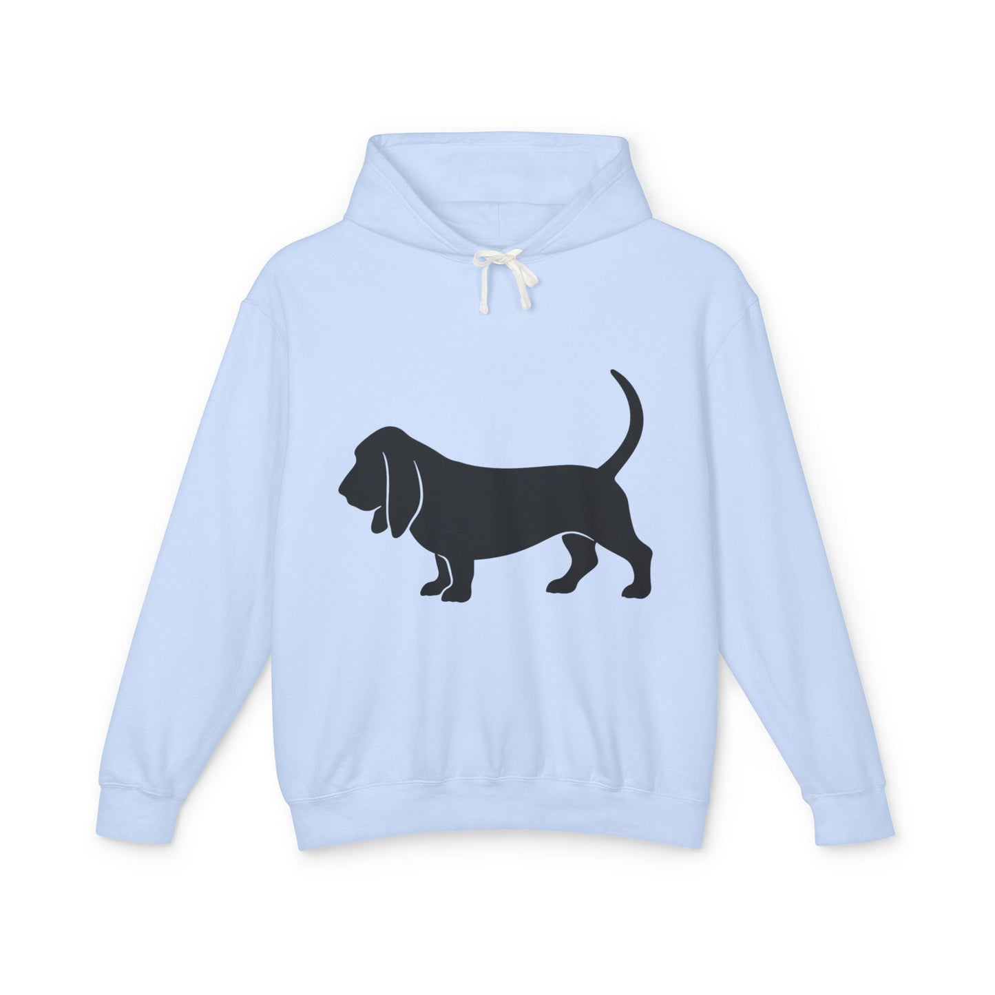 Basset Hound Silhouette Unisex Lightweight Hoodie