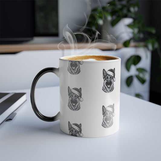 Santa Paws German Shepherd Color Changing Mug