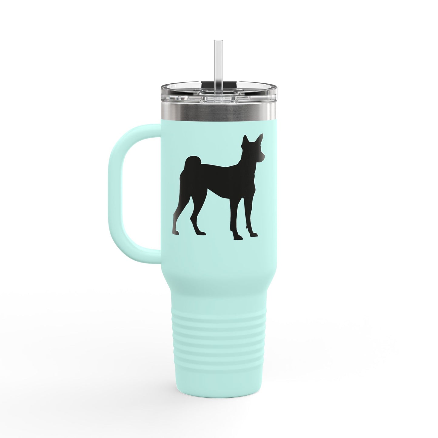 Basenji Silhouette Insulated Travel Mug