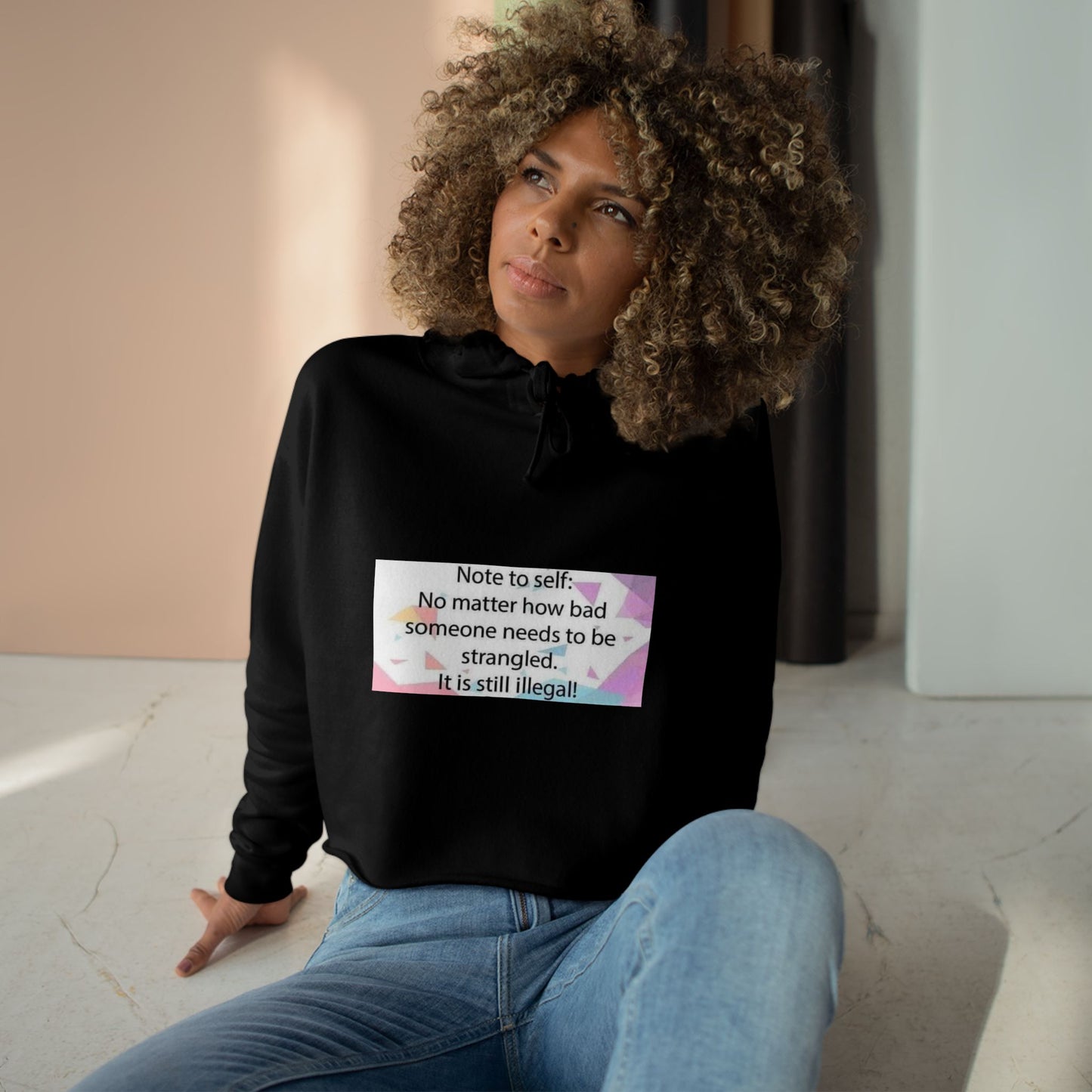 Note to Self Women's Crop Hoodie
