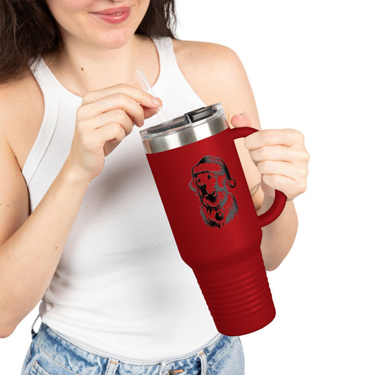 Santa Paws Golden Insulated Travel Mug