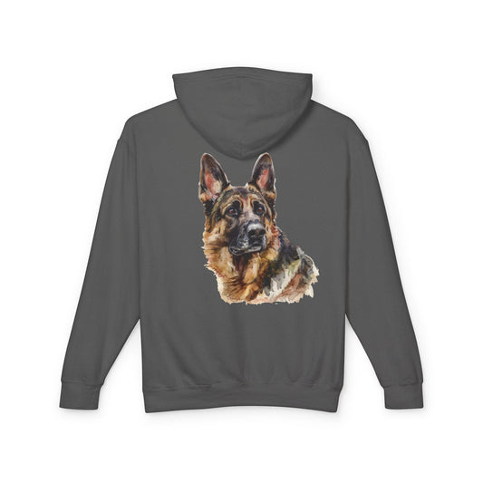 German Shepherd Head Unisex Lightweight Hoodie