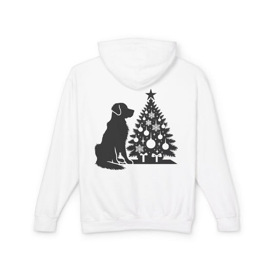 Golden Christmas Tree Unisex Lightweight Hoodie