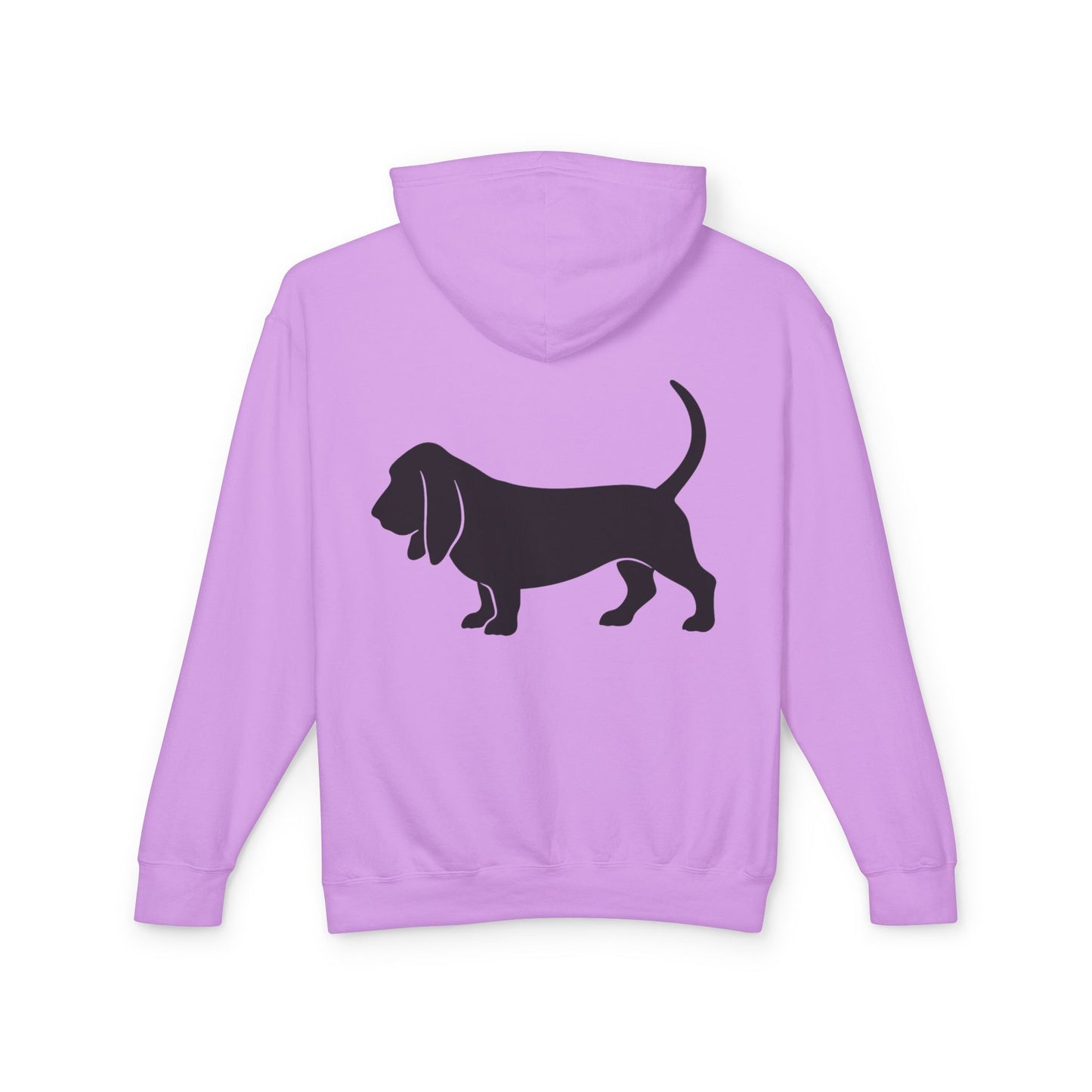 Basset Hound Silhouette Unisex Lightweight Hoodie