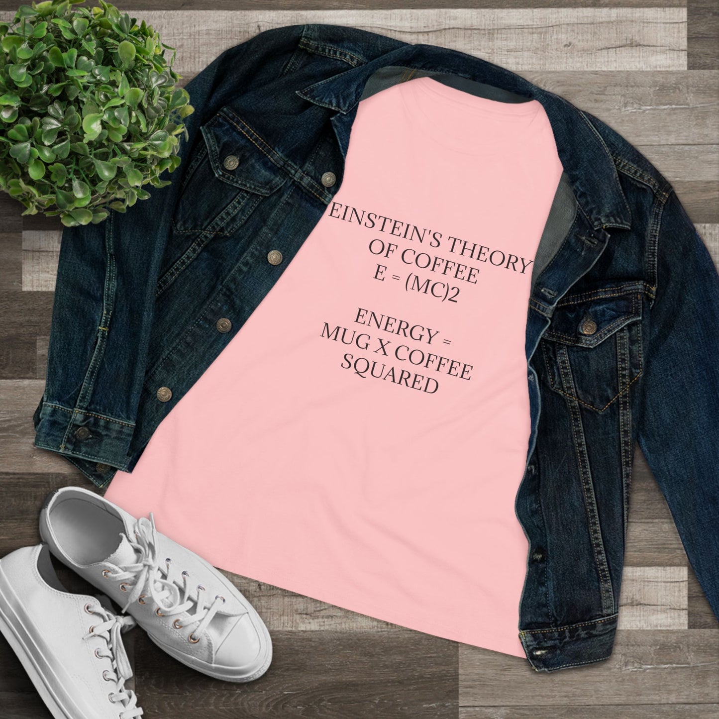 Einstein's Theory Of Coffee Women's Short Sleeve Crewneck Tee