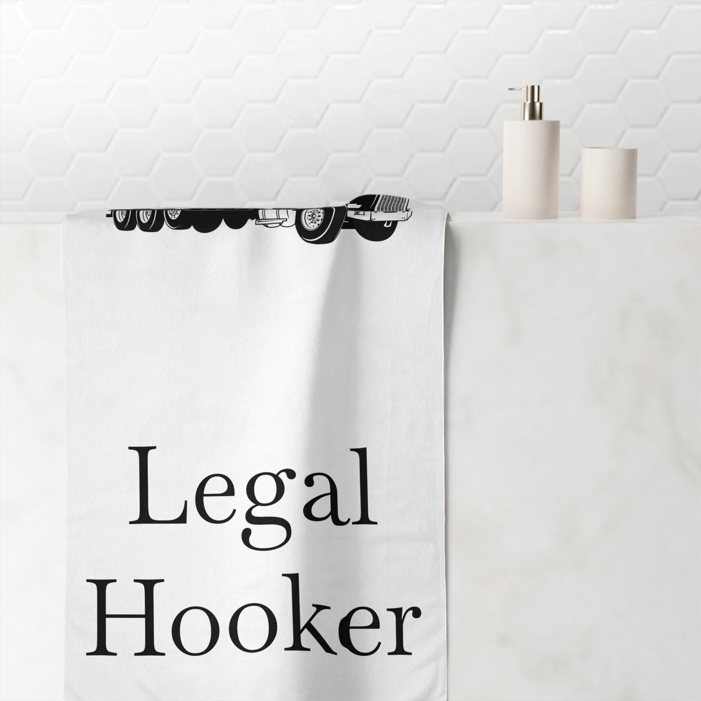 Legal H**ker Heavy Tow Truck Mink-Cotton  Beach Towel