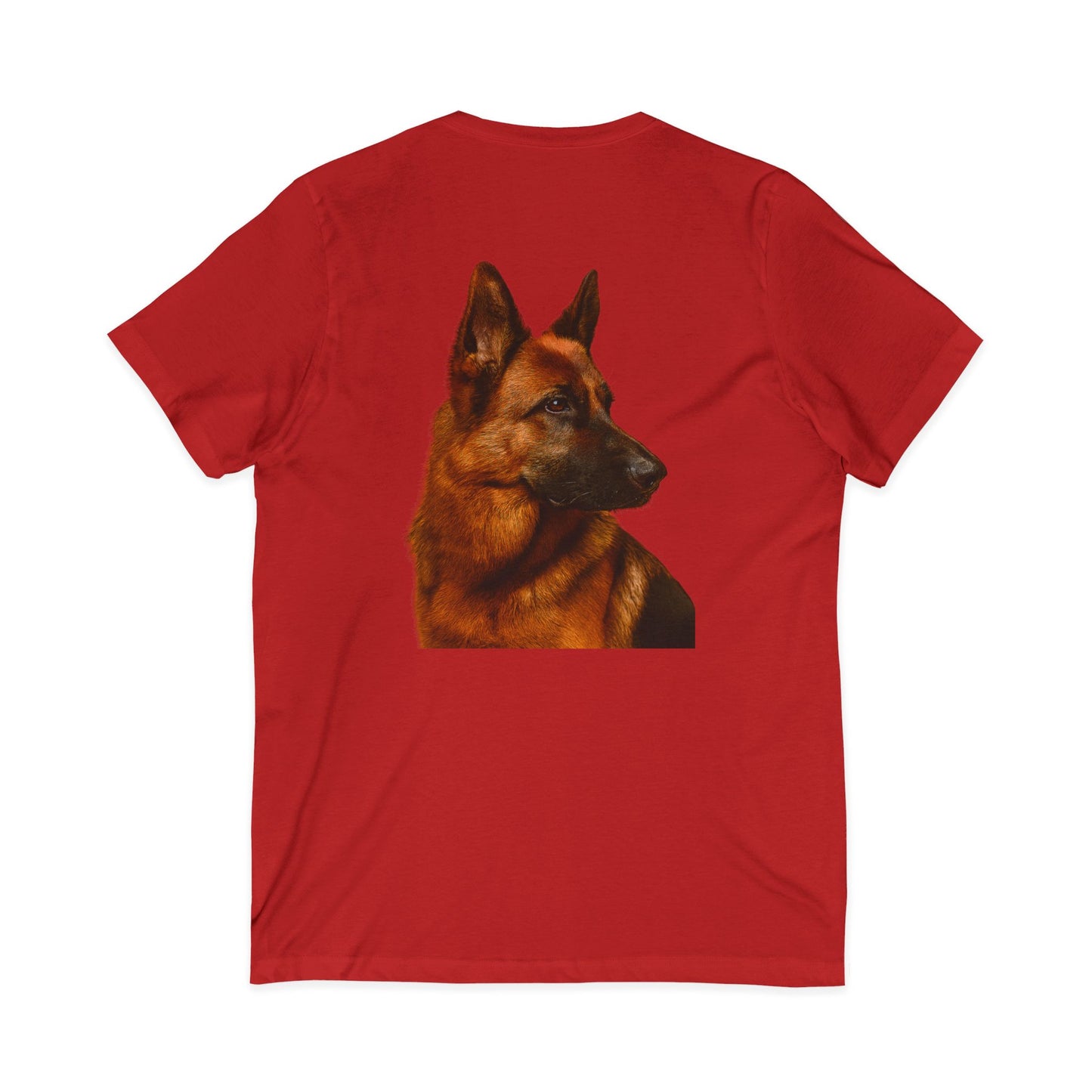 German Shepherd Head Unisex Short Sleeve V-Neck Tee
