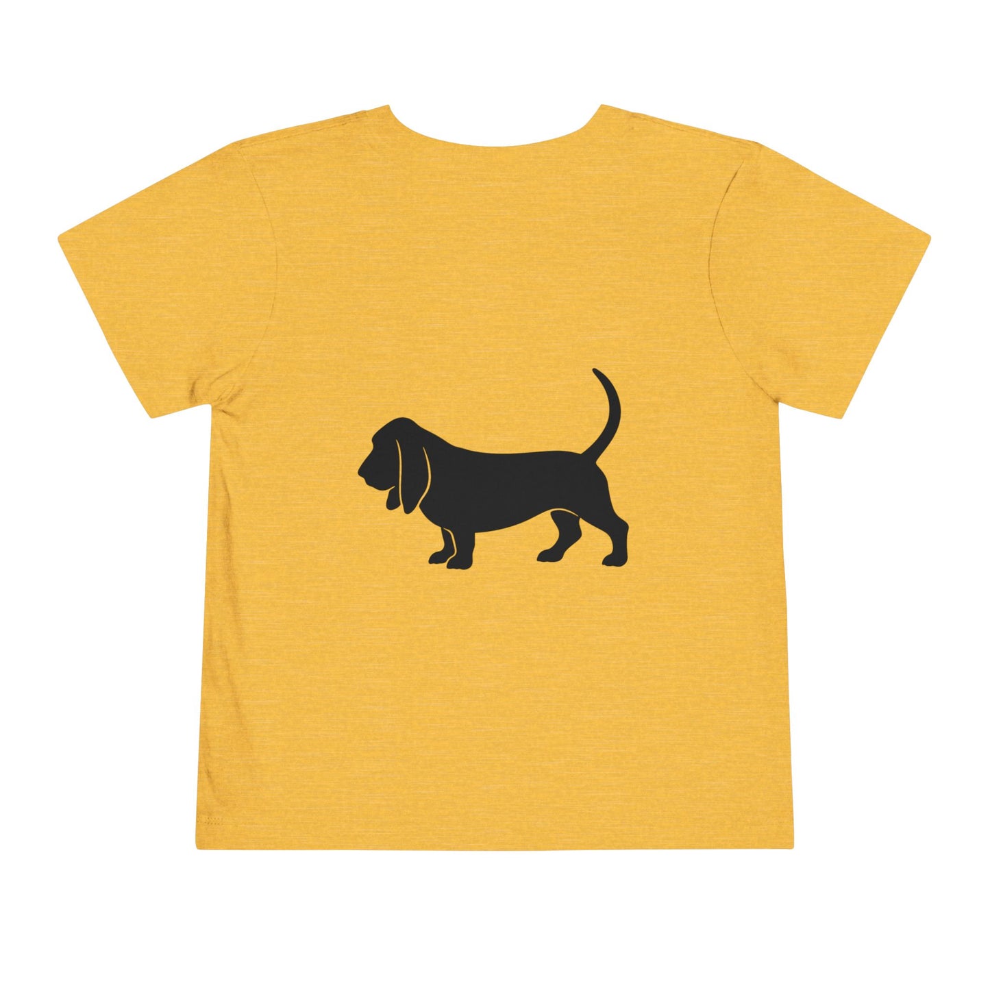 Basset Hound Silhouette Toddler Unisex Short Sleeve Crewneck Tee