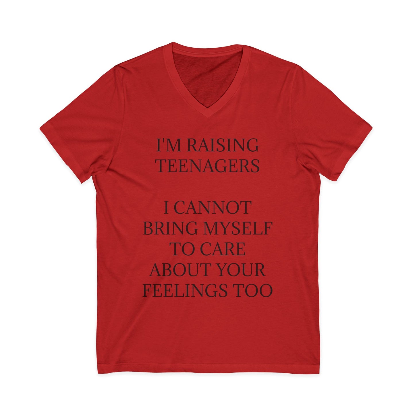 Raising Teenagers Unisex Short Sleeve V-Neck Tee