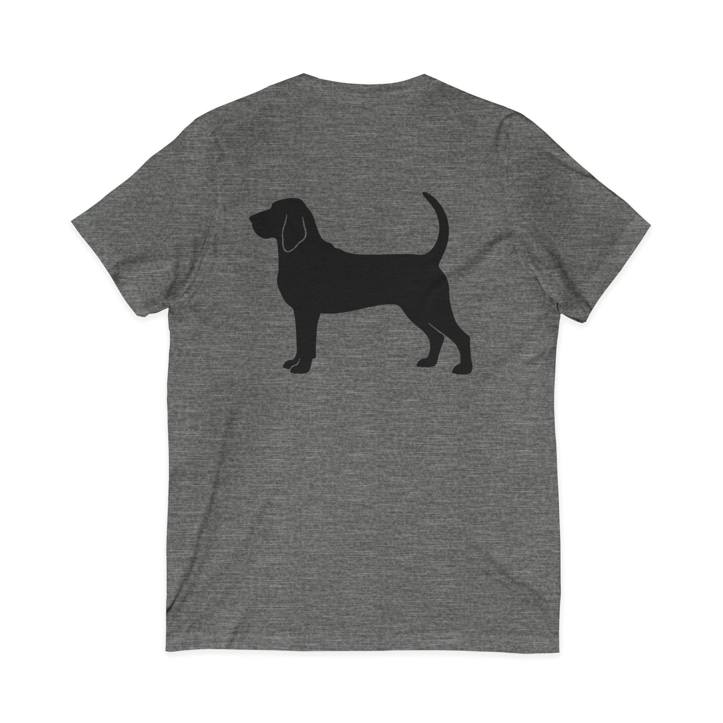 Bloodhound Silhouette Unisex Short Sleeve V-Neck Tee
