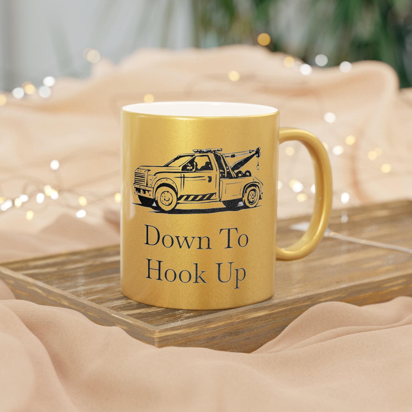 Down To Hook Up Metallic Coffee Mug
