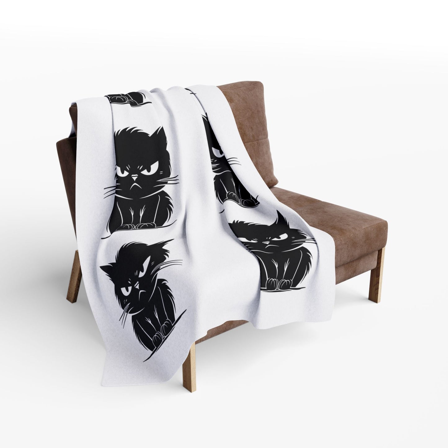 Angry Cat Arctic Fleece Blanket