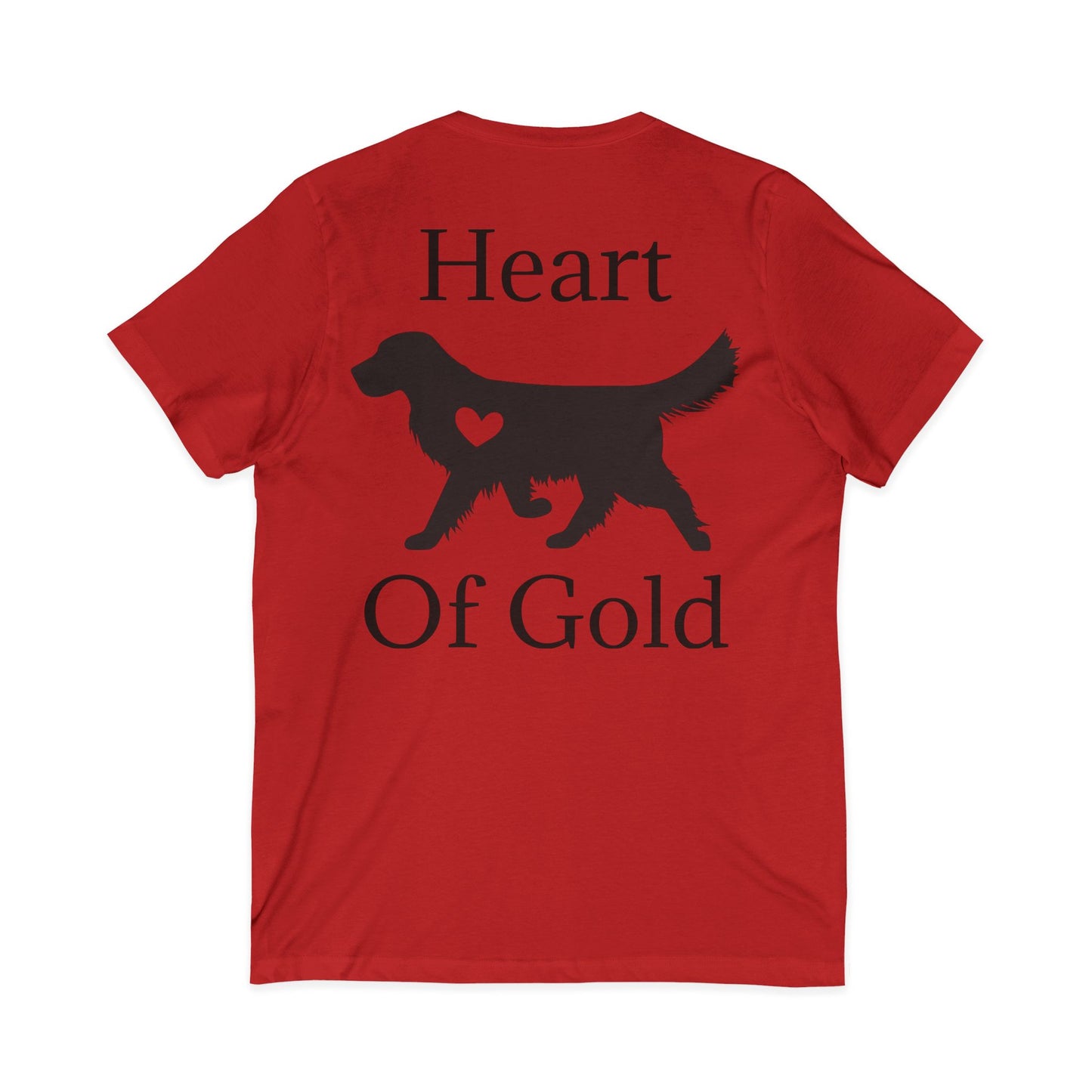 Heart Of Gold Unisex Short Sleeve V-Neck Tee