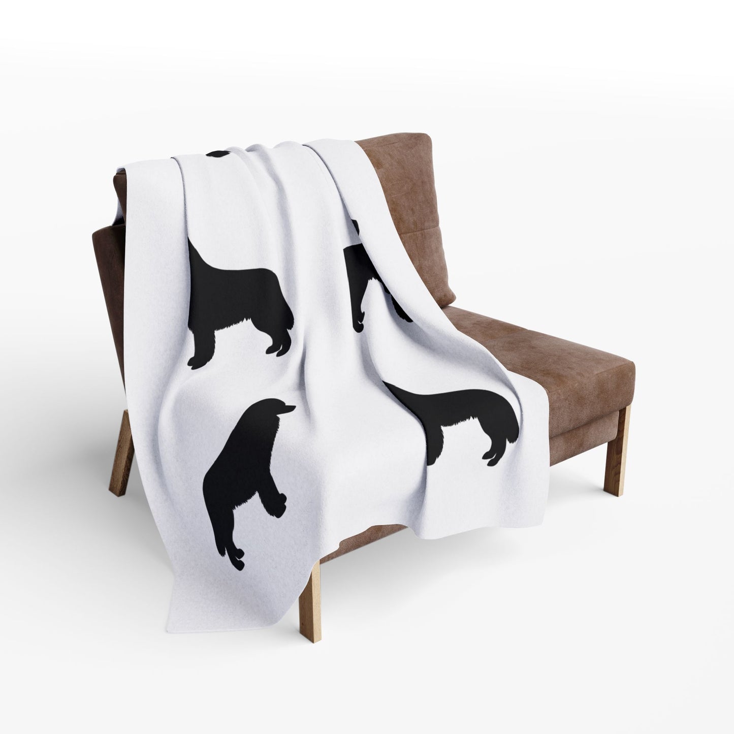 Newfie Silhouette Arctic Fleece Blanket