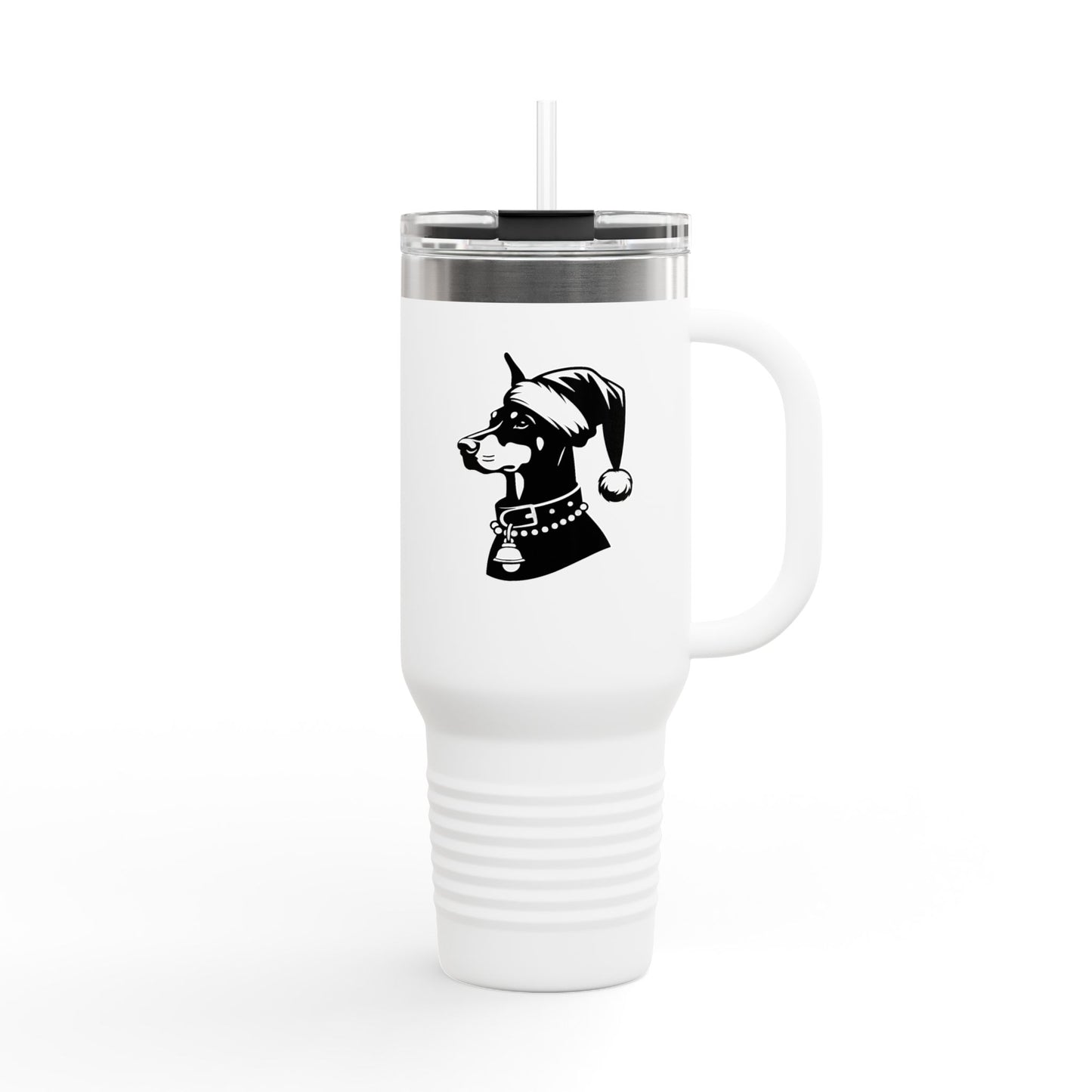 Santa Paws Doberman Insulated Travel Mug