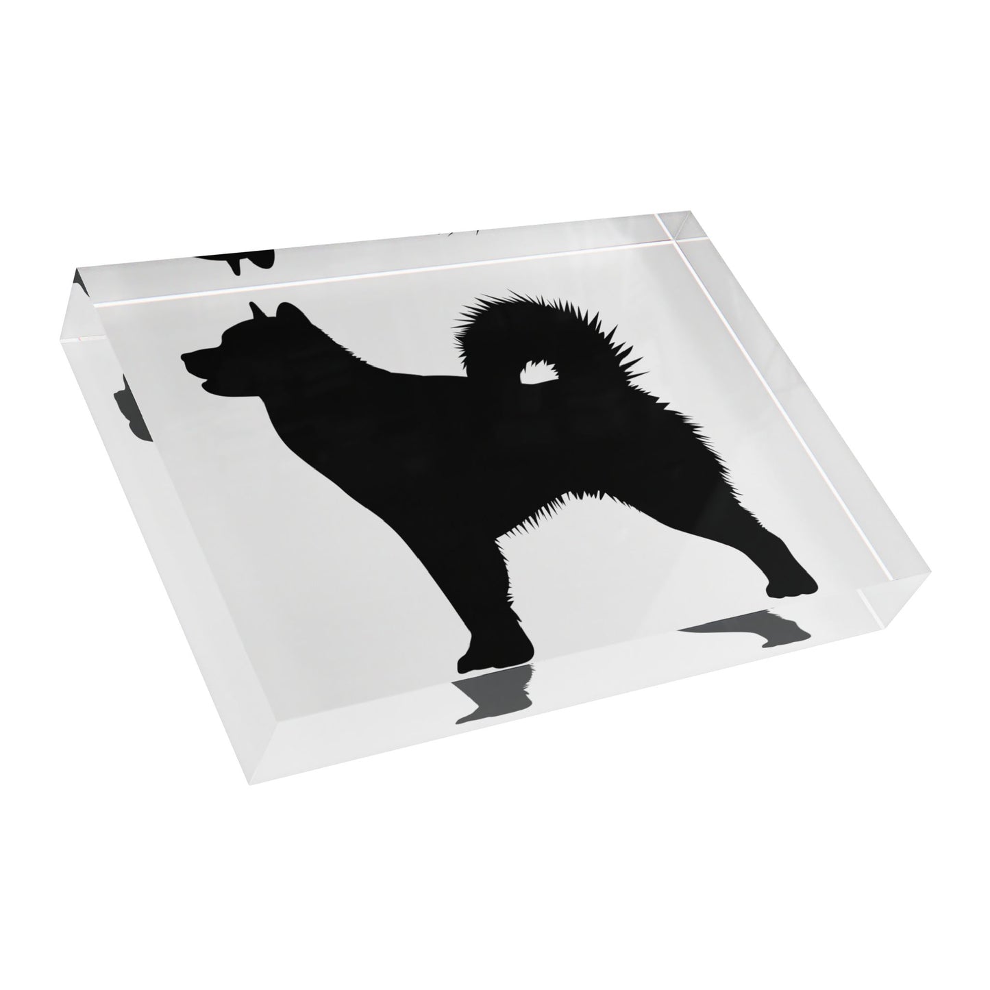 Malamute Silhouette Acrylic Photo Block