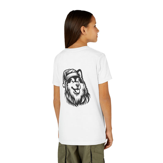 Santa Paws Malamute Youth Unisex Short Sleeve Crewneck Tee