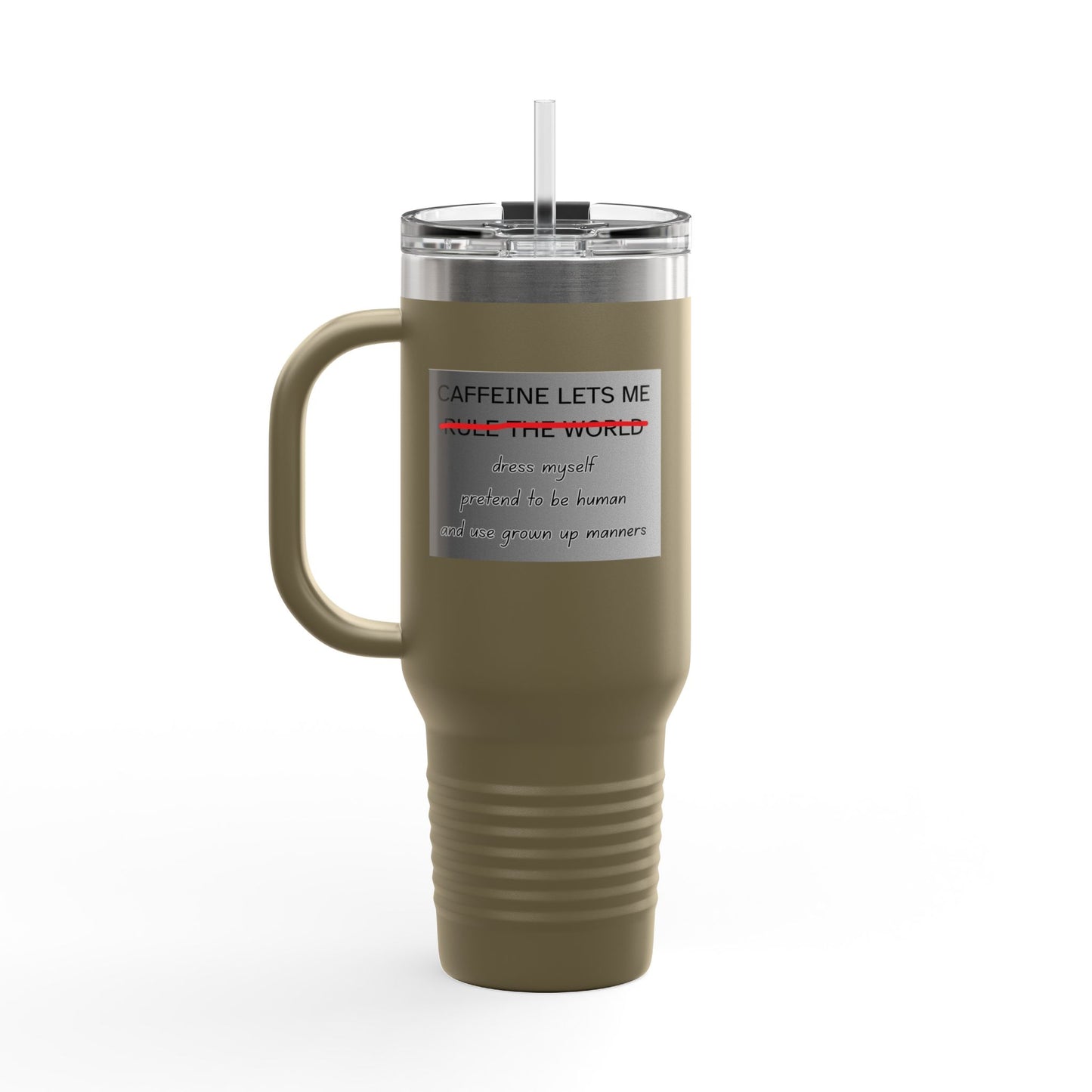 Caffeine Lets Me Insulated Travel Mug