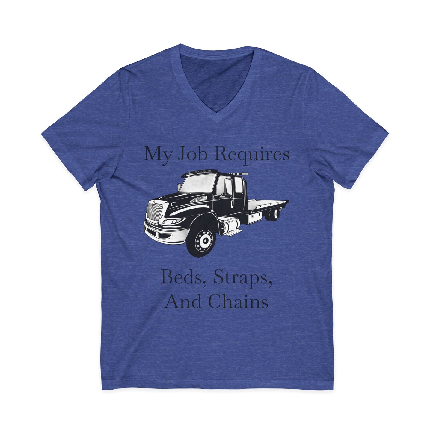 Beds, Straps, And Chains Unisex Short Sleeve V-Neck Tee