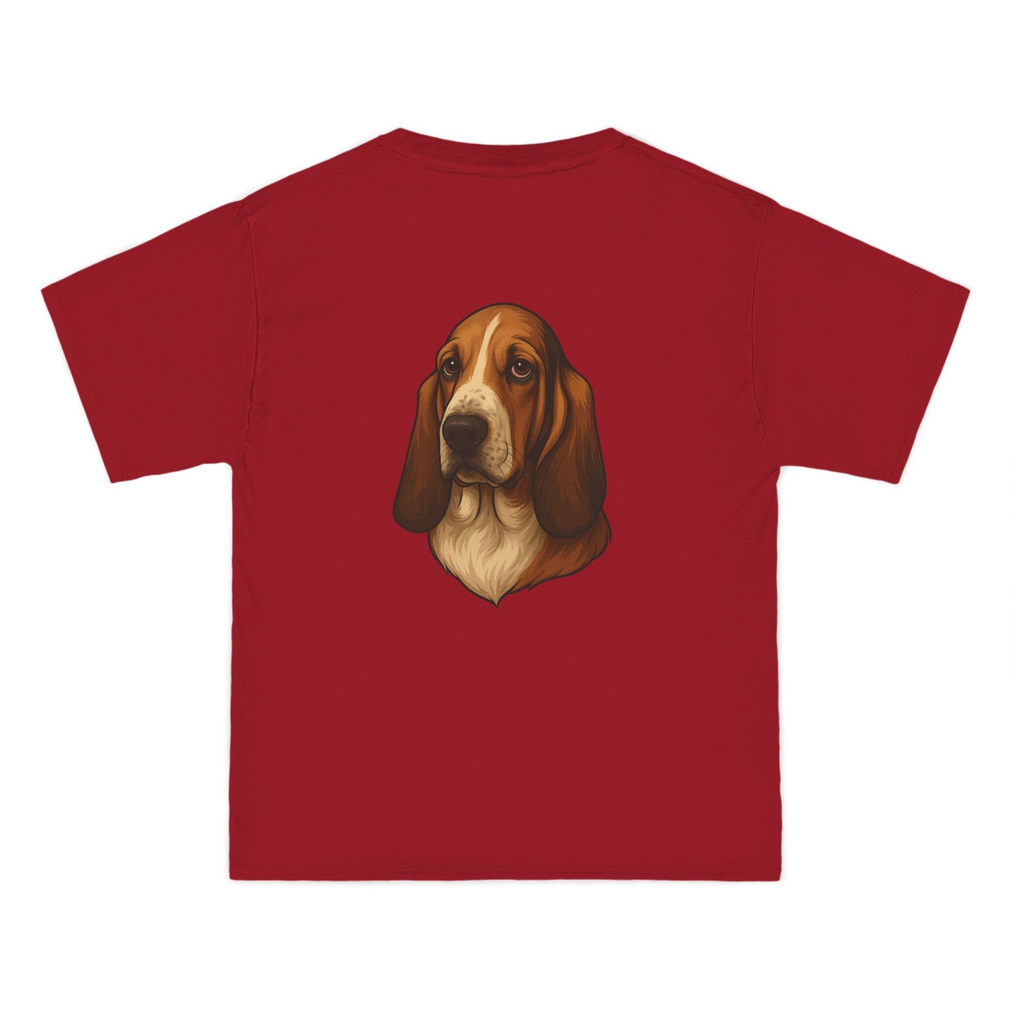 Basset Hound Head Men's Short-Sleeve Crewneck Tee