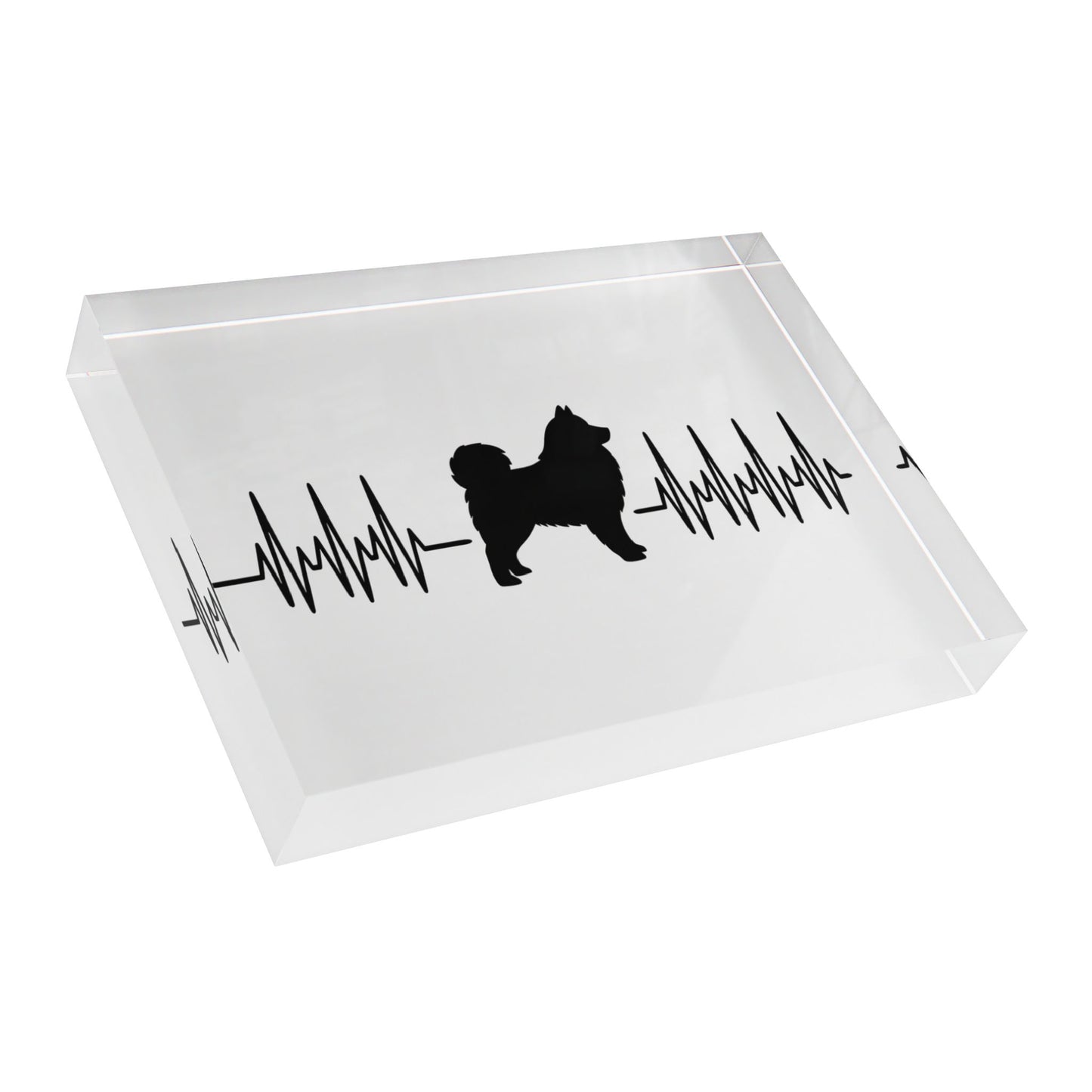 My Heart Beats For Samoyeds Acrylic Photo Block