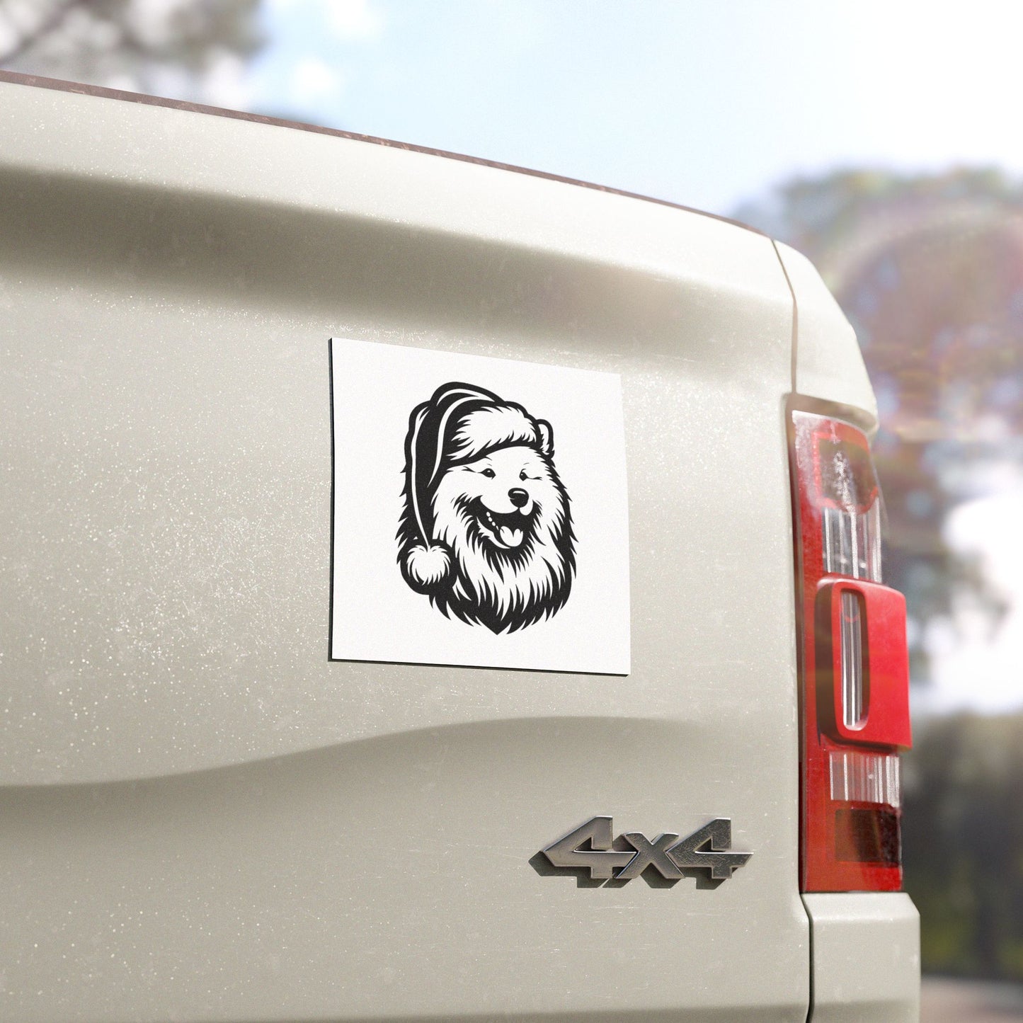 Santa Paws Samoyed Indoor/Outdoor Magnet