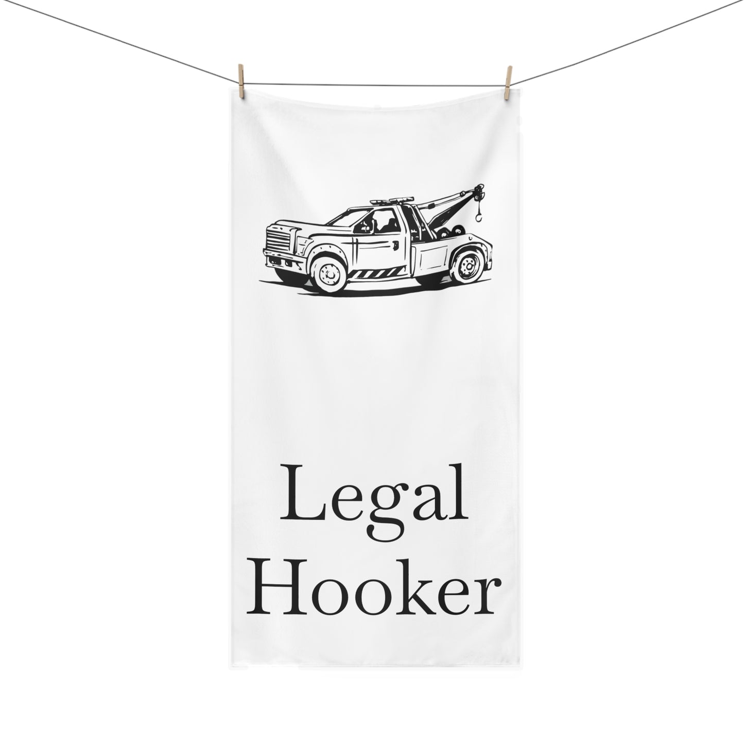 Legal H**ker Wheel Lift Tow Truck Mink-Cotton  Beach Towel
