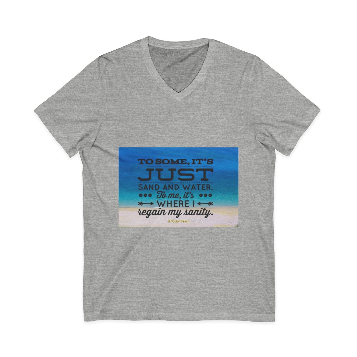 Dr. Beach Unisex Short Sleeve V-Neck Tee