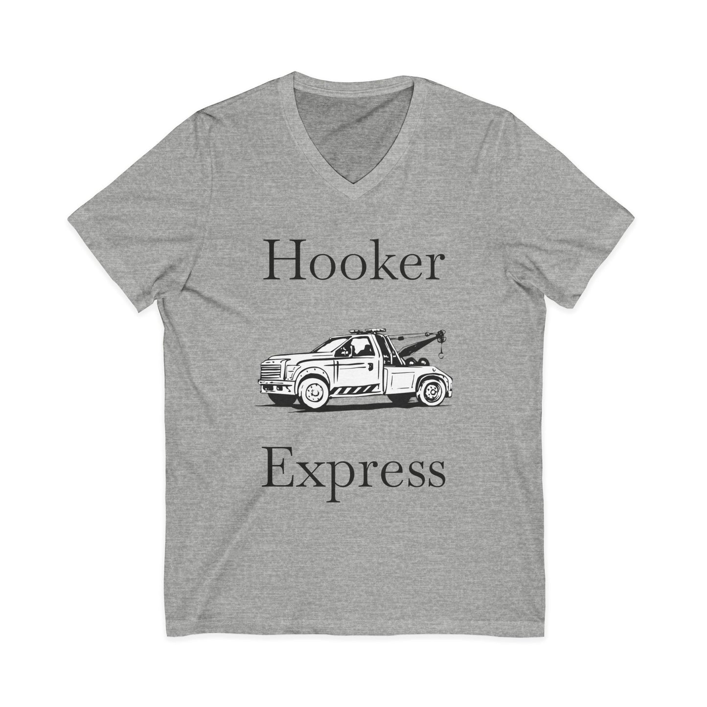 H**ker Express Wheel Lift Tow Truck Unisex Short Sleeve V-Neck Tee