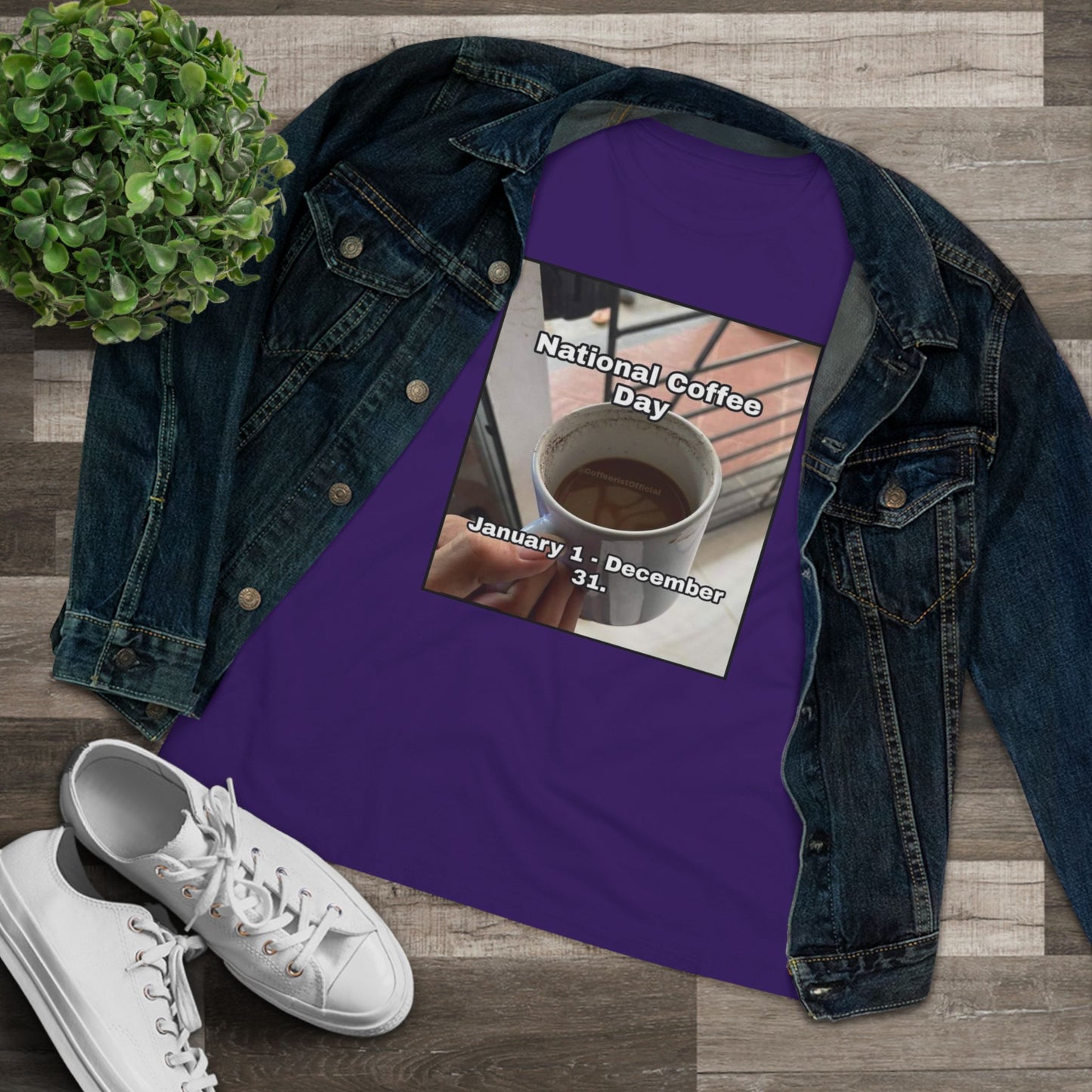 National Coffee Day Women's Short Sleeve Crewneck Tee