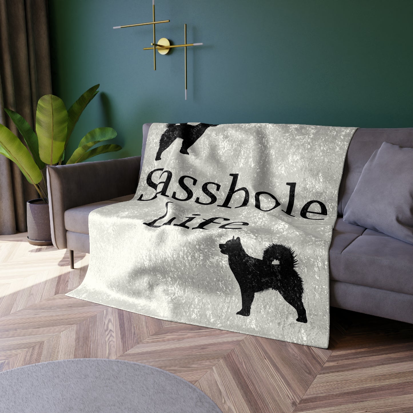 Sasshole Life Crushed Velvet Blanket