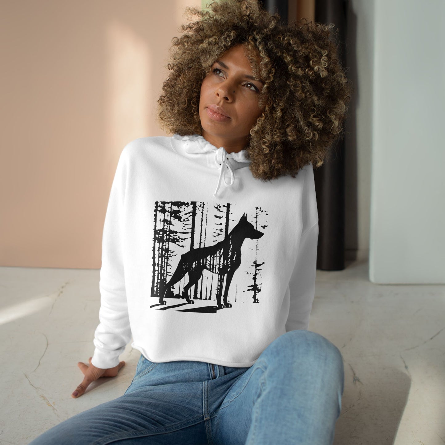 Guardian Of The Forest Women's Crop Hoodie