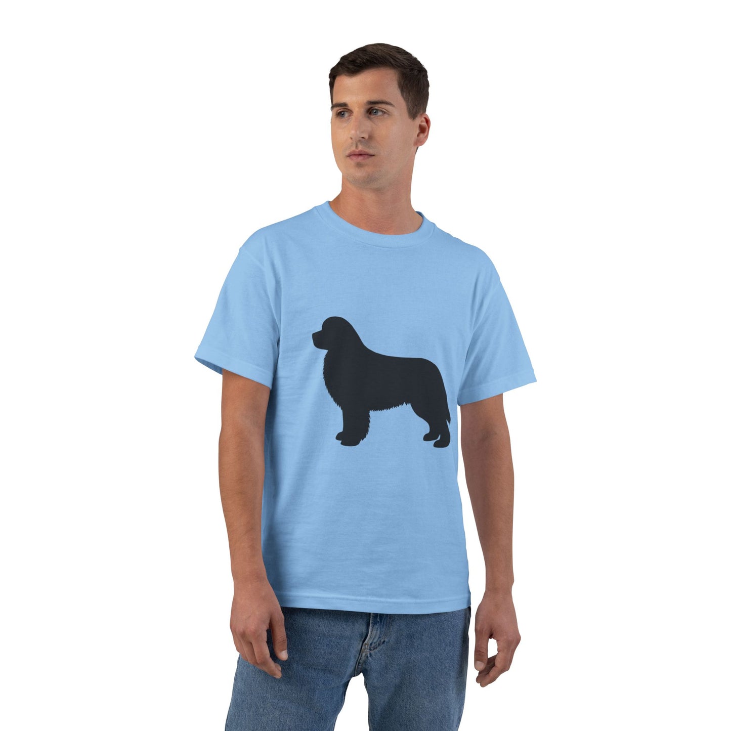 Newfie Silhouette Men's Short-Sleeve Crewneck Tee
