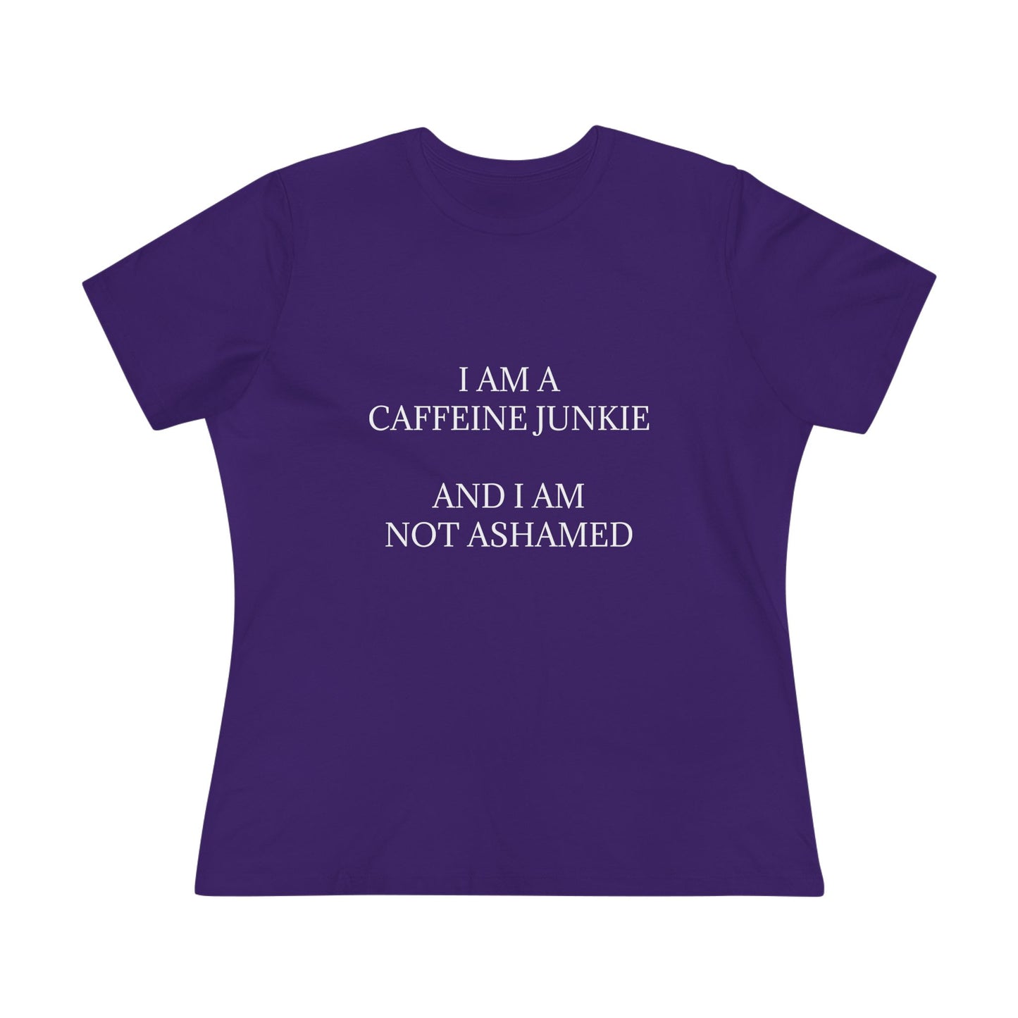 Caffeine Junkie Women's Short Sleeve Crewneck Tee