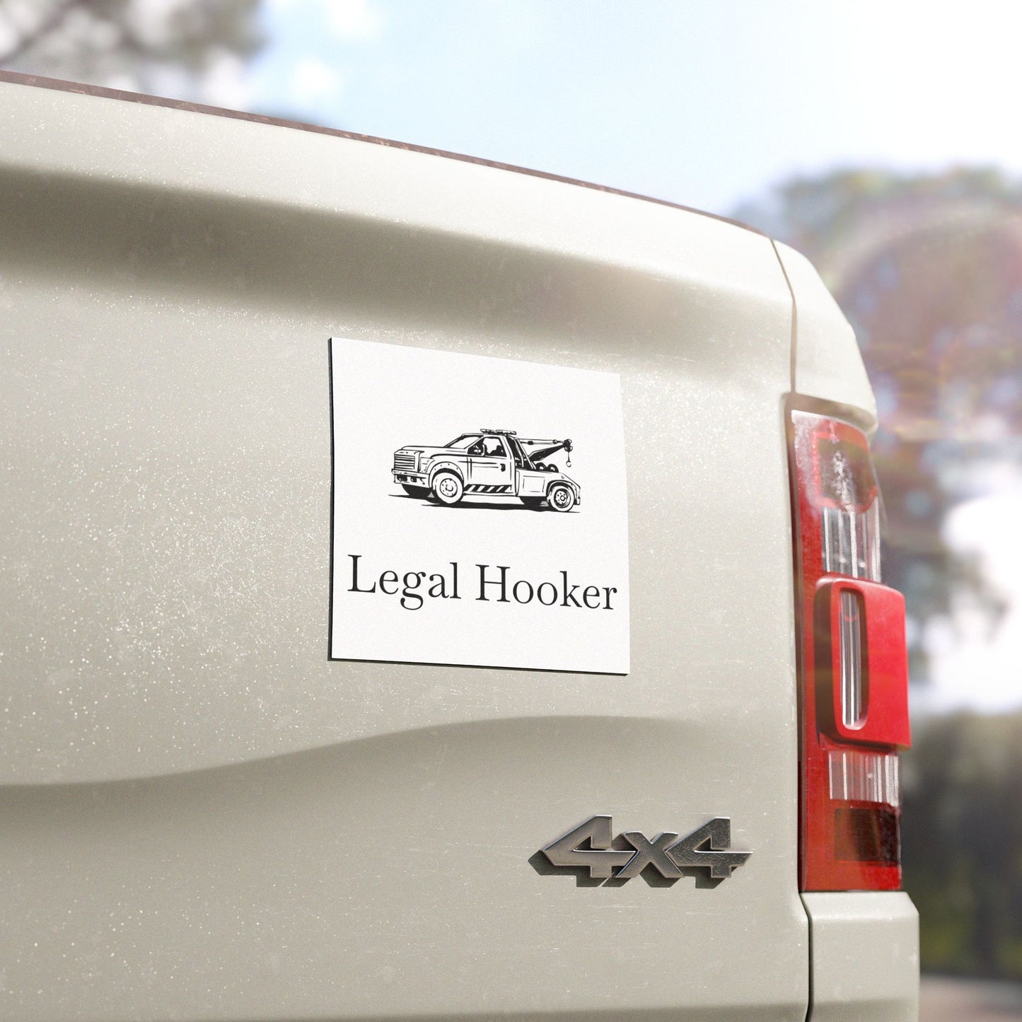 Legal H**ker Wheel Lift Tow Truck Indoor/Outdoor Magnet
