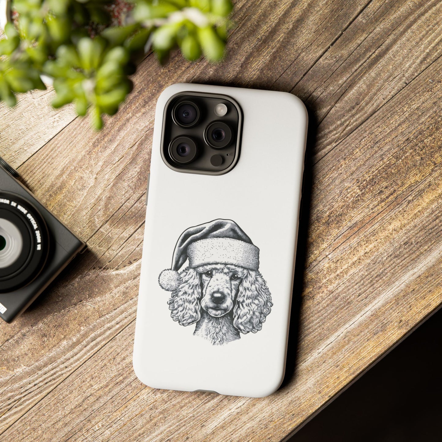 Santa Paws Poodle iPhone Case