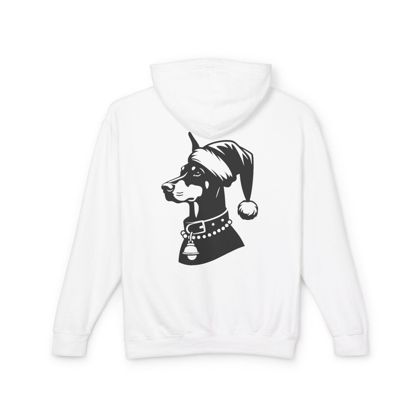 Santa Paws Doberman Unisex Lightweight Hoodie
