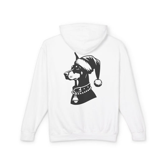 Santa Paws Doberman Unisex Lightweight Hoodie