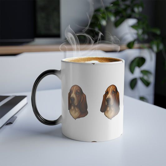 Basset Hound Head Color Changing Mug