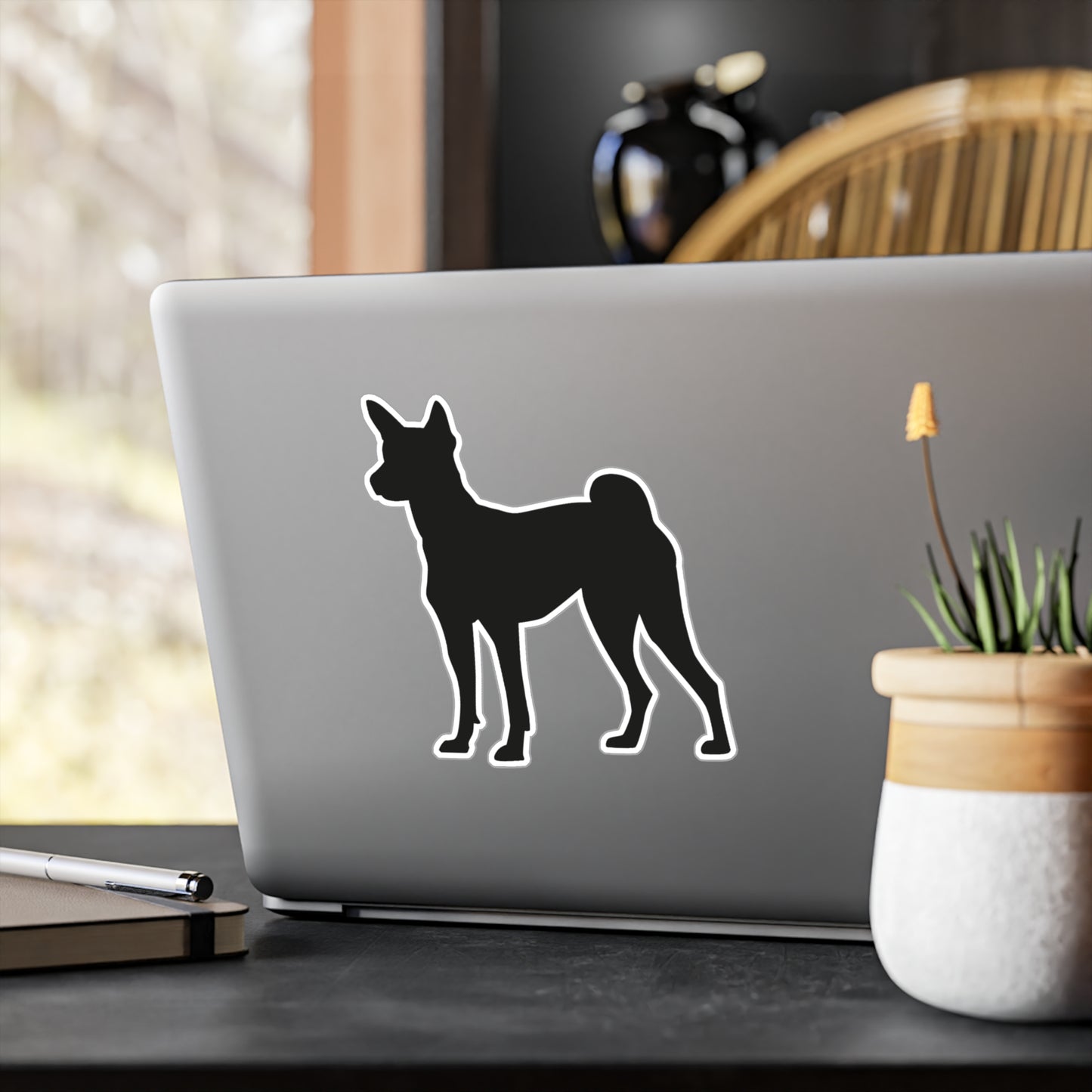 Basenji Silhouette Vinyl Decal
